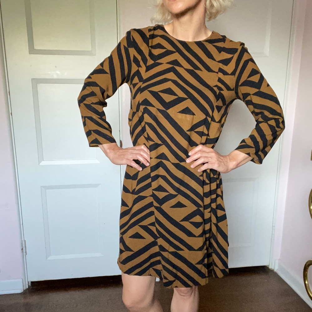 H&M tribal Aztec print babydoll mini dress